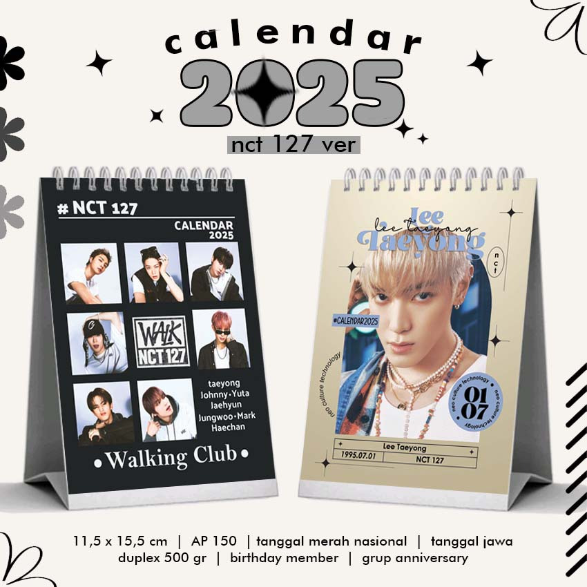 

[ READY STOCK ] KALENDER MEJA 2025 KPOP NCT 127 WALK CREW