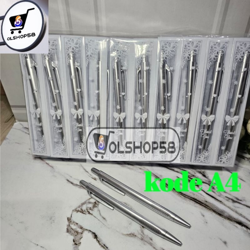 

( isi 50pcs ) PENA SILVER KODE A4 KEMASAN MIKA