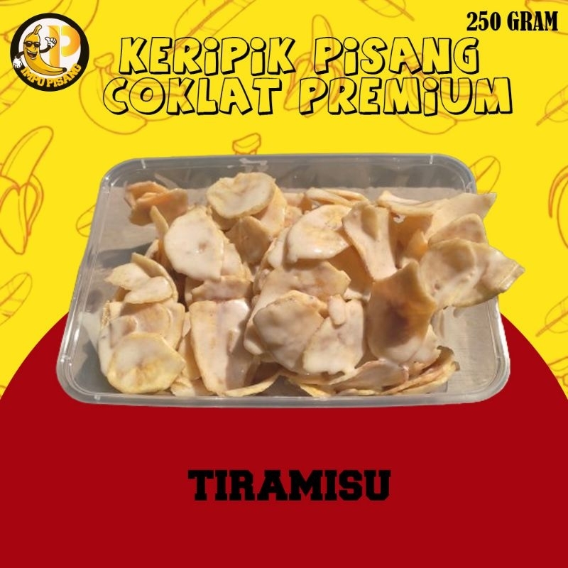 

keripik pisang lumer rasa Tiramisu