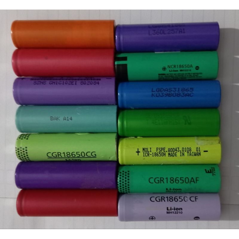 baterai batre battery 18650 copotan laptop berbagai merk