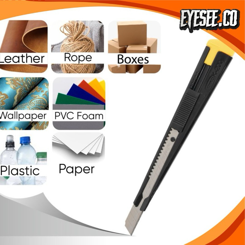 

Cutter Besi Hitam Kuning Joyko K200 K 200 Alumnium Cater Silet Cuter Bukan Plastik EYESEE