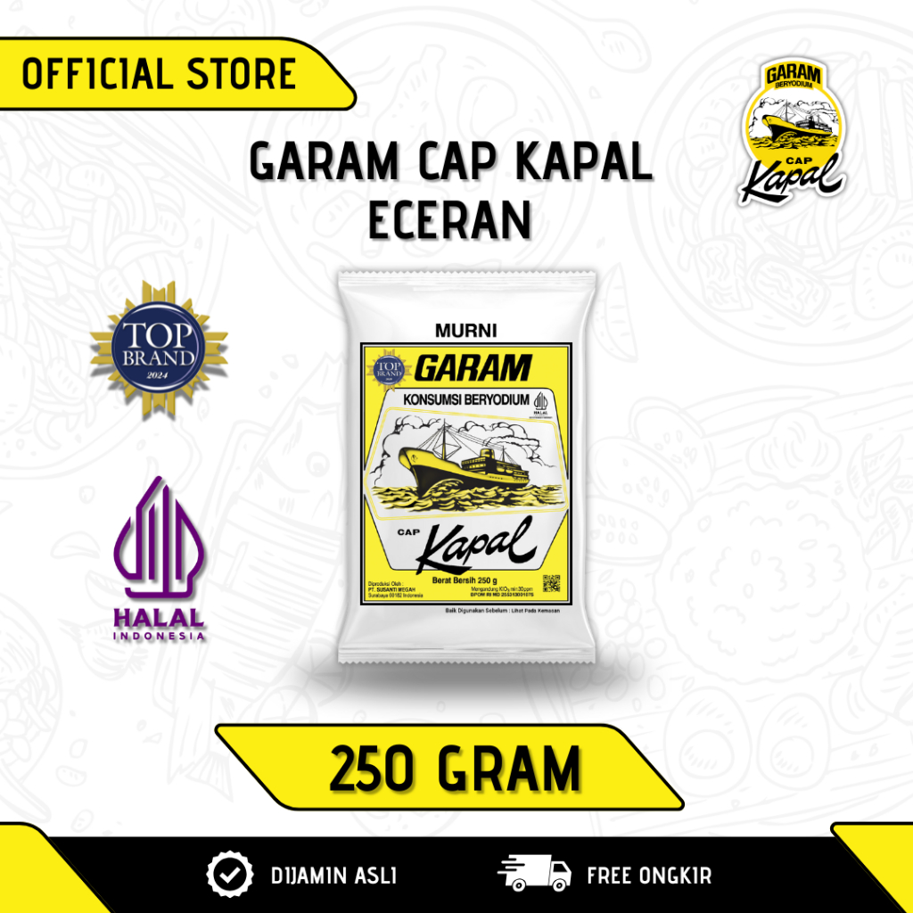 

Garam Cap Kapal 250 gram ECERAN 1 pcs