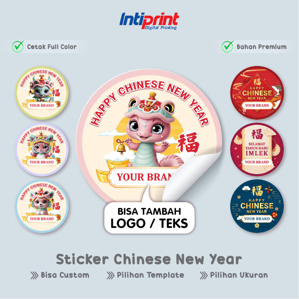 

Sticker Chinese New Year - Stiker Imlek Custom / Stiker Kemasan Murah Untuk Usaha / Hampers