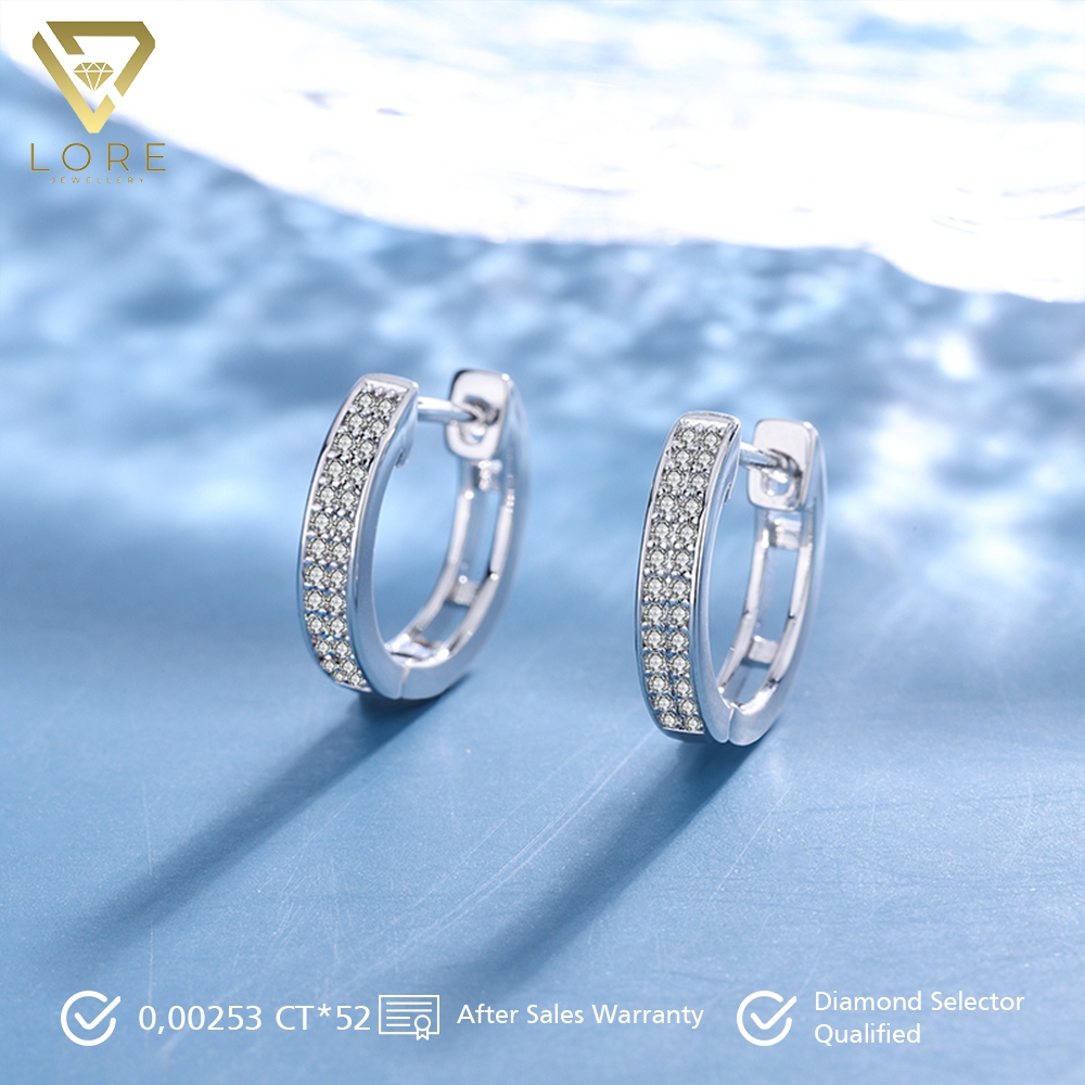 Lore Jewellery - Anting Moissanite Lapis Emas - Belinda Moissanite Earrings After Sales Warranty