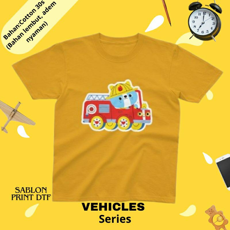 KAOS ANAK VEHICLES SERIES VER 14 FIRE TRUCK