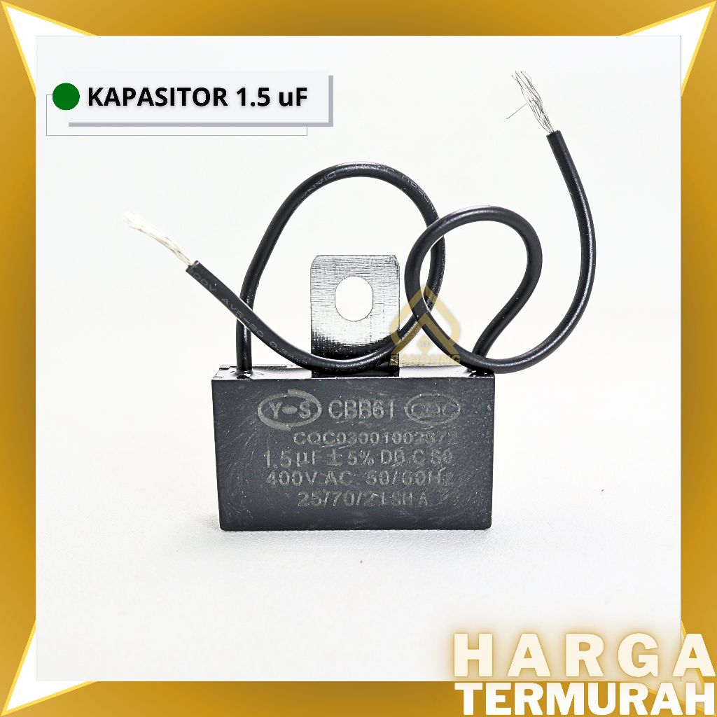 KAPASITOR | CAPASITOR | KAPASITOR KOTAK KABEL 1.5UF | CAPASITOR FAN ANGIN 1.5 MICRO | KAPASITOR KOTA