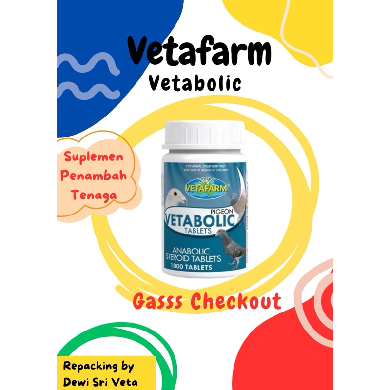 VETABOLIC VETAFARM 10 TABLET | SUPLEMEN PENAMBAH KEKUATAN MERPATI KOLONG