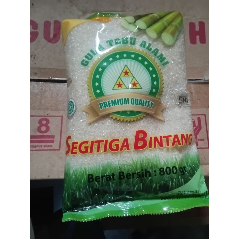 

gula putih segitiga bintang 800 gr 1 dus isi 15 pcs