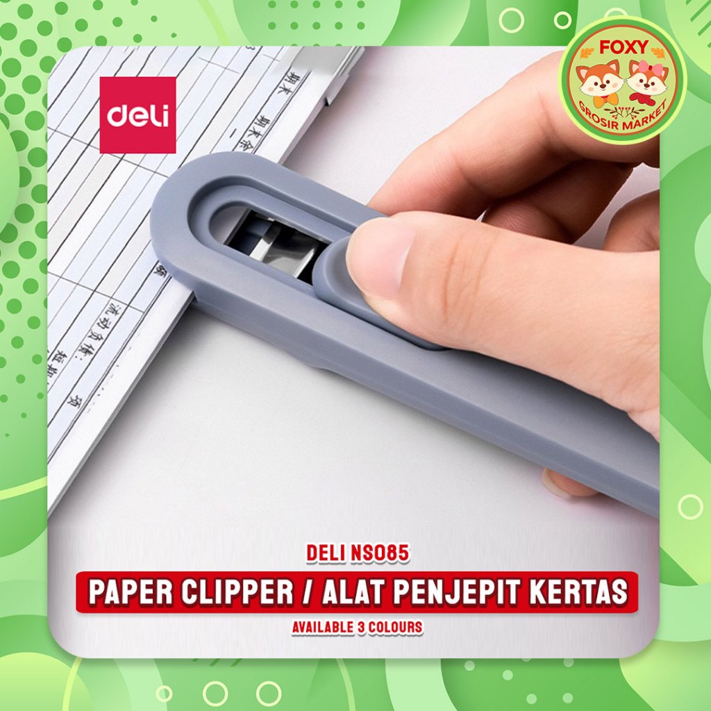 

Penjepit Kertas Otomatis / Paper Clipper / Fastener NUSIGN NS085 DELI Binder Clip