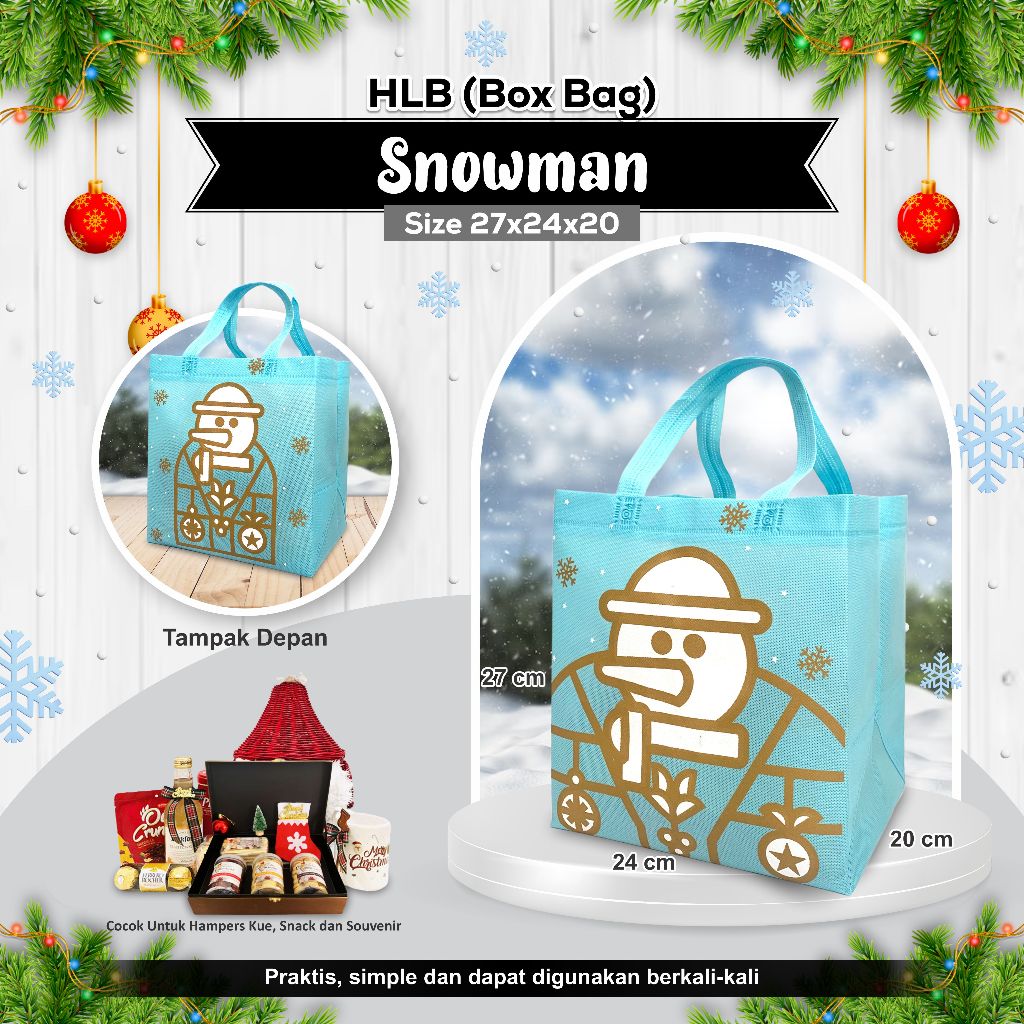 

[BISA CUSTOM] Tas Hampers Natal Tas Natal Souvenir Goodie Bag Christmas Tas Bingkisan Natal Tas Parcel Christmas 27x24x20