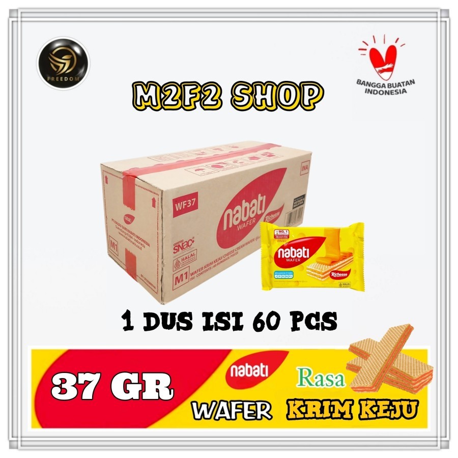 

Nabati Wafer Richeese Cheese Cream | Krim Keju Sachet - 37 gr (Kemasan Karton)