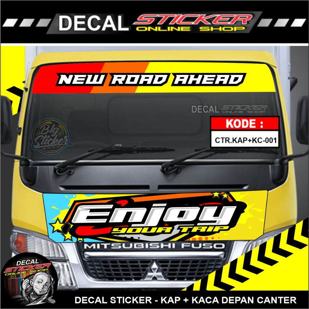 STIKER MOBIL TRUK CANTER KAP + KACA DEPAN DECAL PRINT VARIASI KEREN