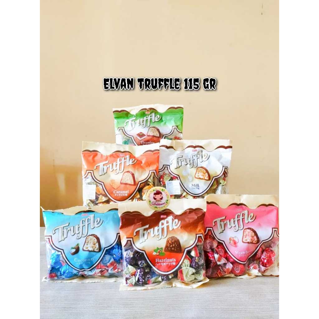 

.Coklat Import | Elvan Truffle assortment , caramel , hazelnut , milk , tiramisu 115gr ( ds bgr )