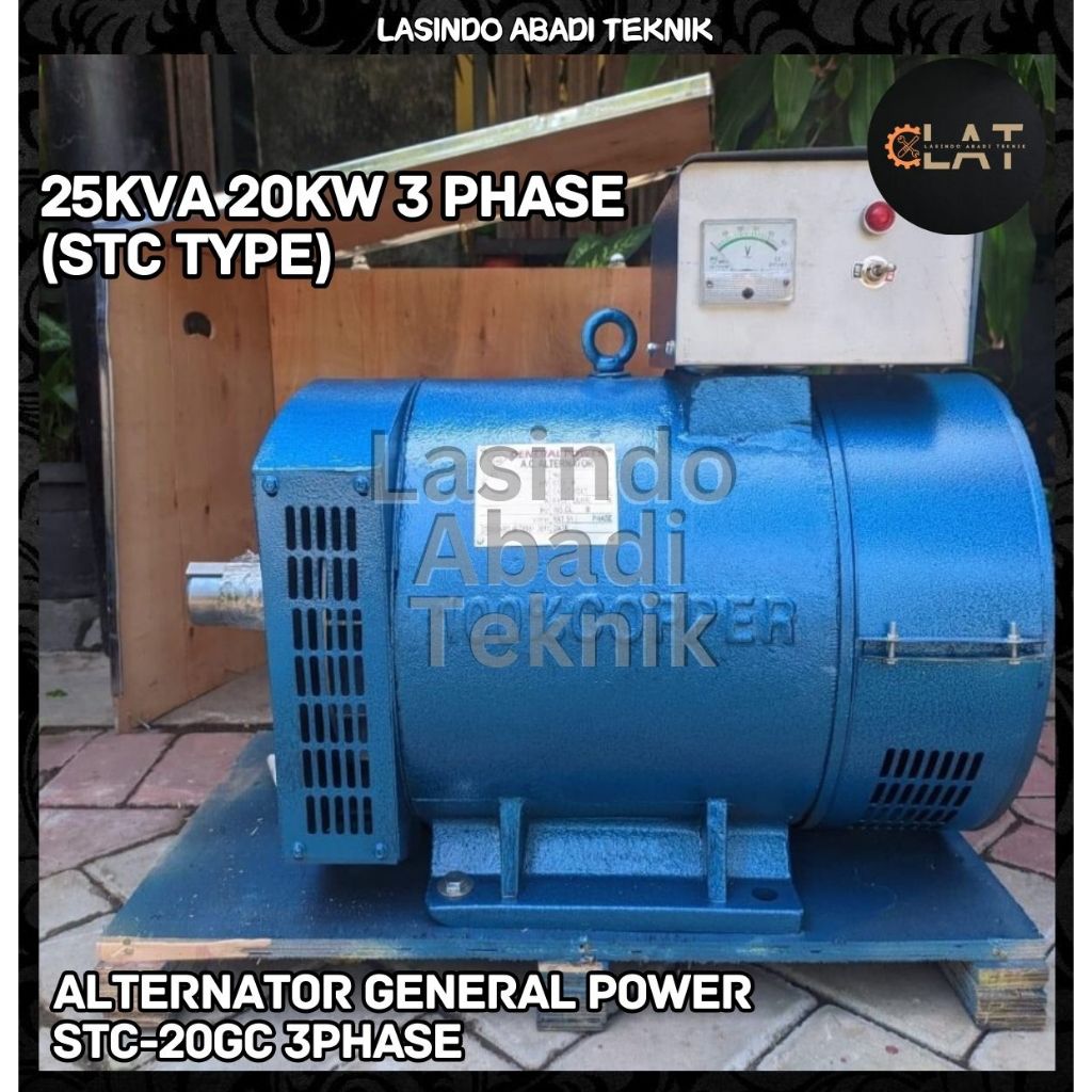 alternator general STC-20GC 20 kw 3 phase 1500 rpm full tembaga sdh AVR STC- 20 GC 20KW