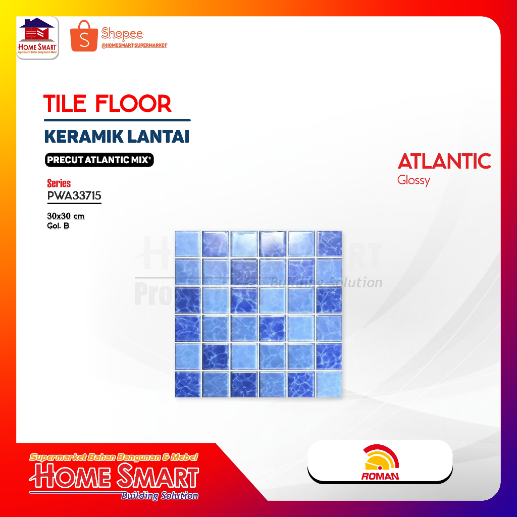 Keramik Lantai Roman PWA33715 dAtlantic Mix 30x30