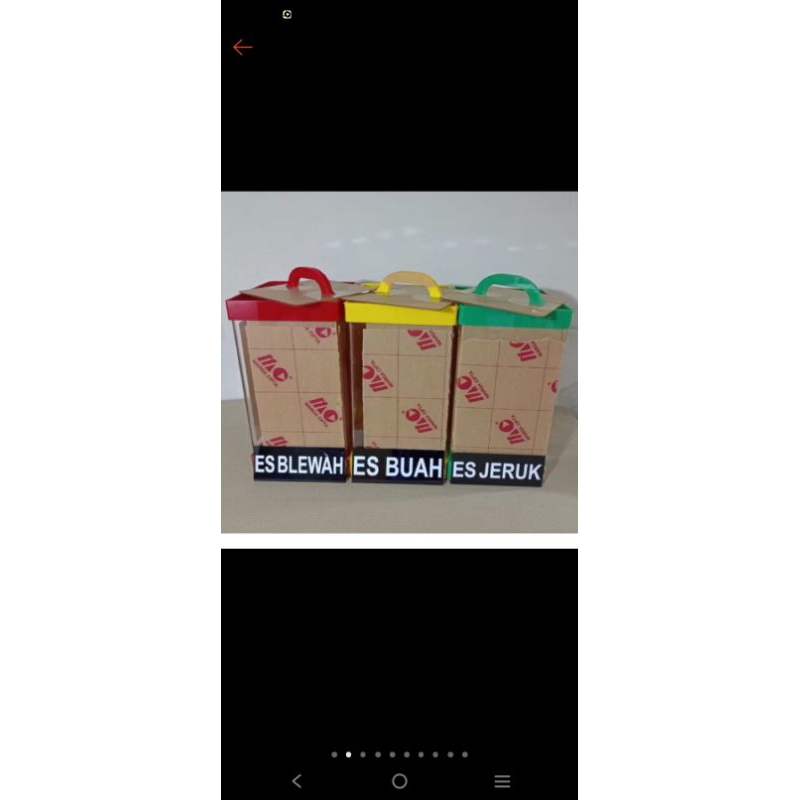 Box ES buah Acrylic / akrilik  15L warna kuning