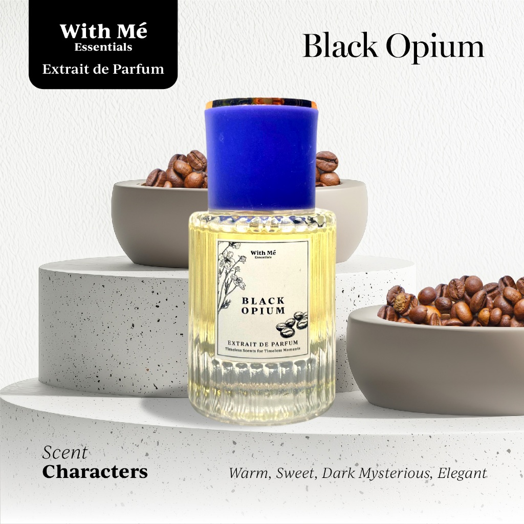 PARFUM BLACK OPIUM WITH ME ESSENTIALS MINYAK WANGI TAHAN LAMA 24 JAM UNISEX AWET WANGI FARFUM PRIA W