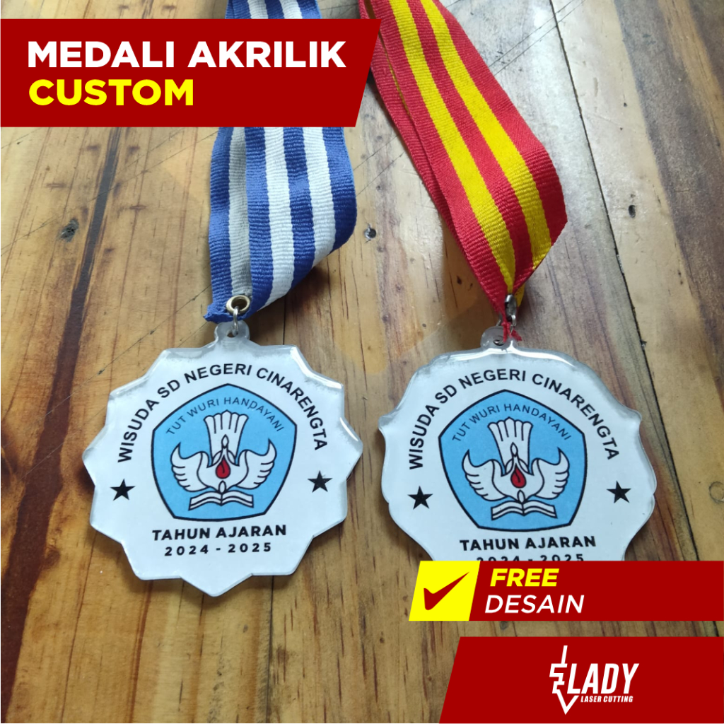 Medali Akrilik Custom Medali Resin Custom