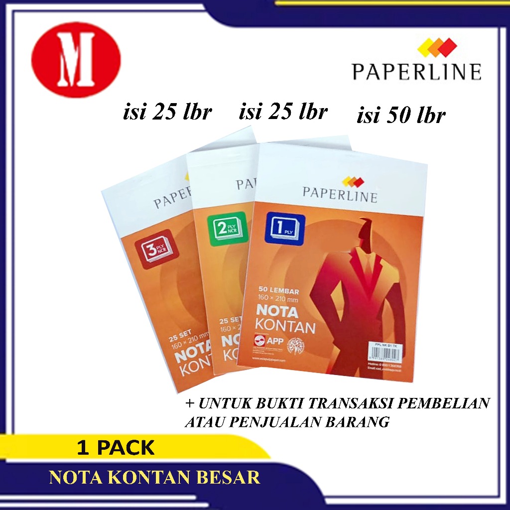 

Nota Kontan Besar Paperline 1 Pack