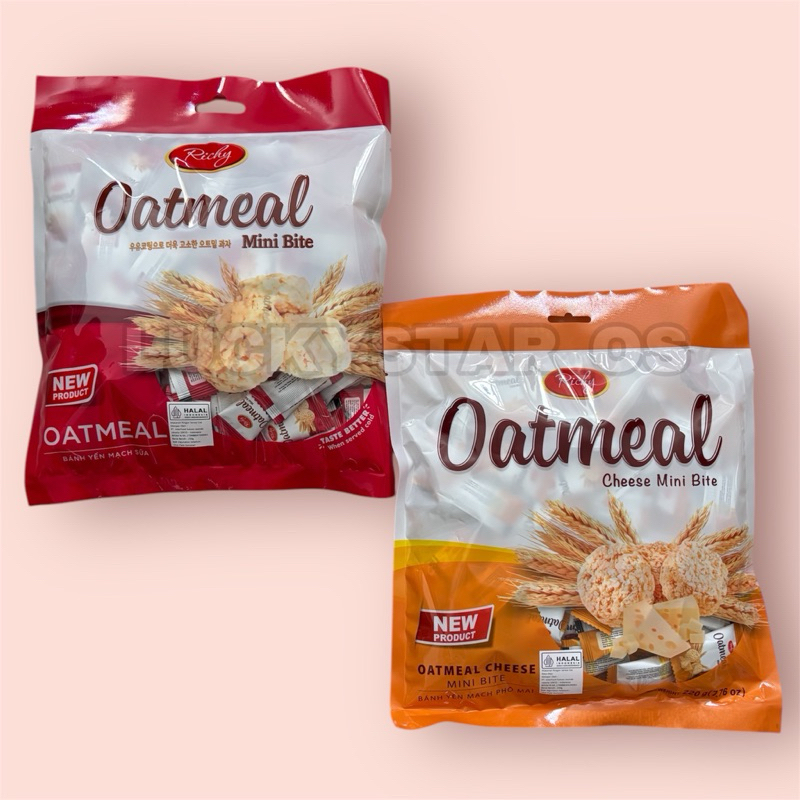 

RICHY OATMEAL ORIGINAL 250GR / CHEESE MINI BITE 220GR SNACK VIETNAM OAT RASA KEJU