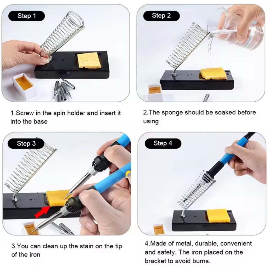 Set Solder Listrik Lengkap Dengan Solder 60 Watt Solder Set Lengkap Solder Kit 16 In 1 Solder