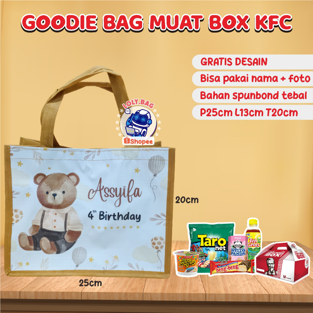 

GOODIE BAG COKLAT /Tas Ultah Custom/Goodie Bag Custom/Tas Ultah Unik/Souvenir Custom