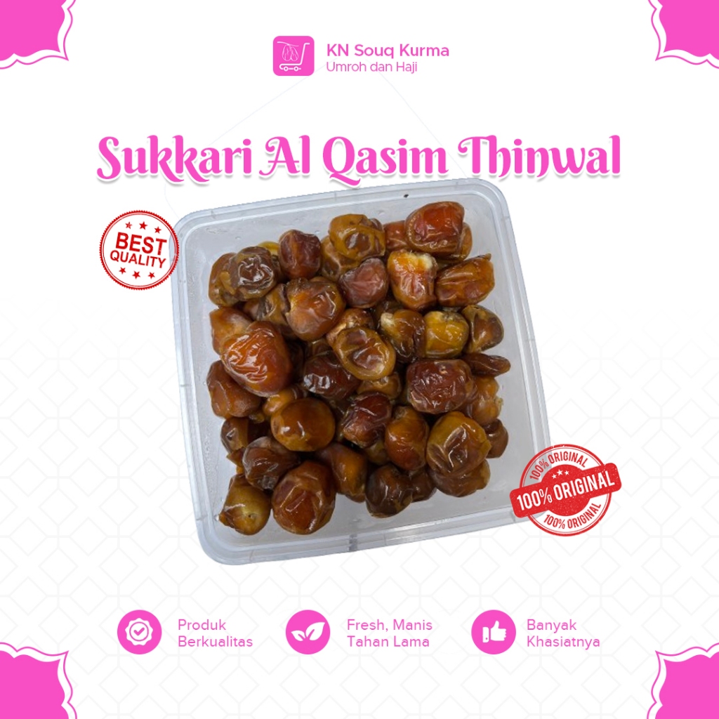 

Kurma Sukari Thinwal 1 KG - Premium Quality - Kurma Sukari Kemasan Lembut Legit Manis Best Seller