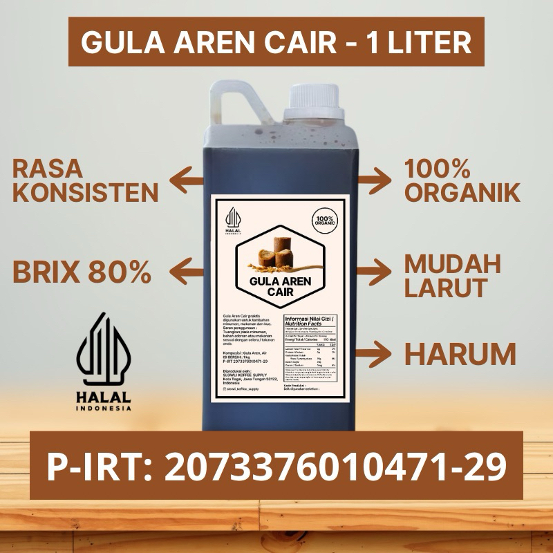 

SLOWLI - GULA AREN CAIR (1KG)