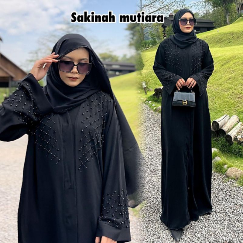 Sakinah Mutiara Hitam abaya mutiara turki abaya cantik