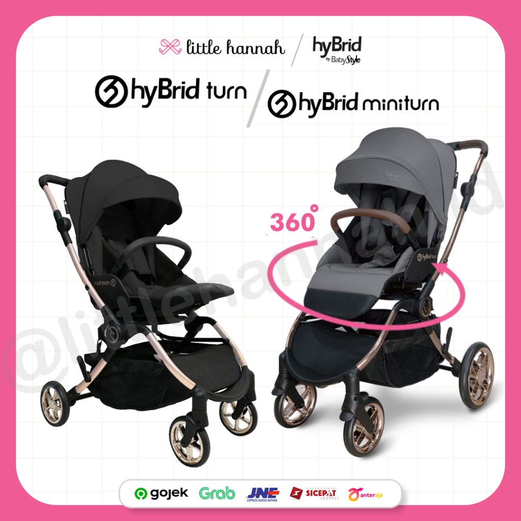 [ASLI & GARANSI] HYBRID Turn Stroller - Hybrid Mini Turn Stroller Stroller Bayi Berputar 360 Derajat