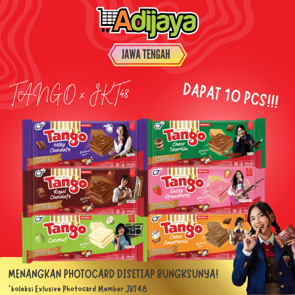 

Tango Wafer Royal VIRAL 35gr Exclusive JKT48 per pak isi 10 | Special Edition 1 pack