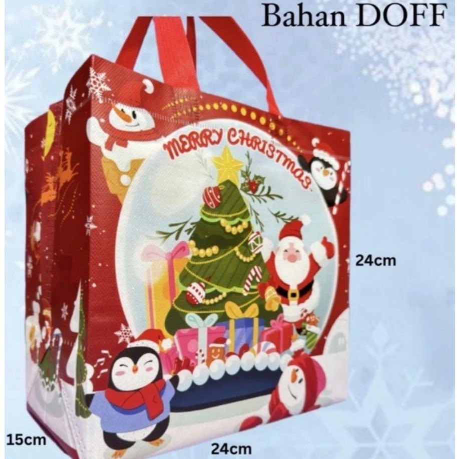 

Goodie Bag Natal / Tas Hadiah Souvenir Natal / Hampers Natal / Christmas Tote Bag PER LUSIN