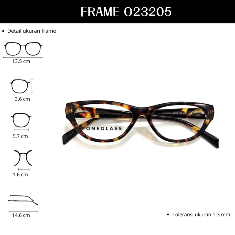 oneglass- Frame Kacamata O23205 Perempuan
