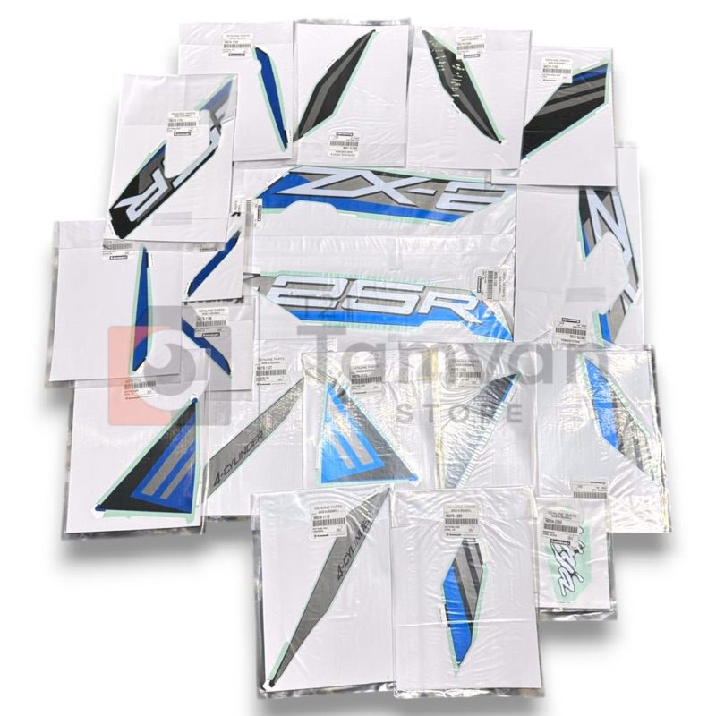 DECAL STRIPING STICKER FULLSET NINJA ZX25R ZX-25R BIRU 2021 ORIGINAL KAWASAKI