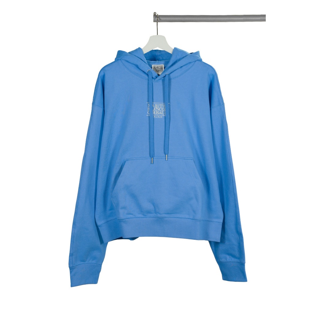 MARITHE FRANCOIS GIRBAUD New Classic Logo Hoodie Blue
