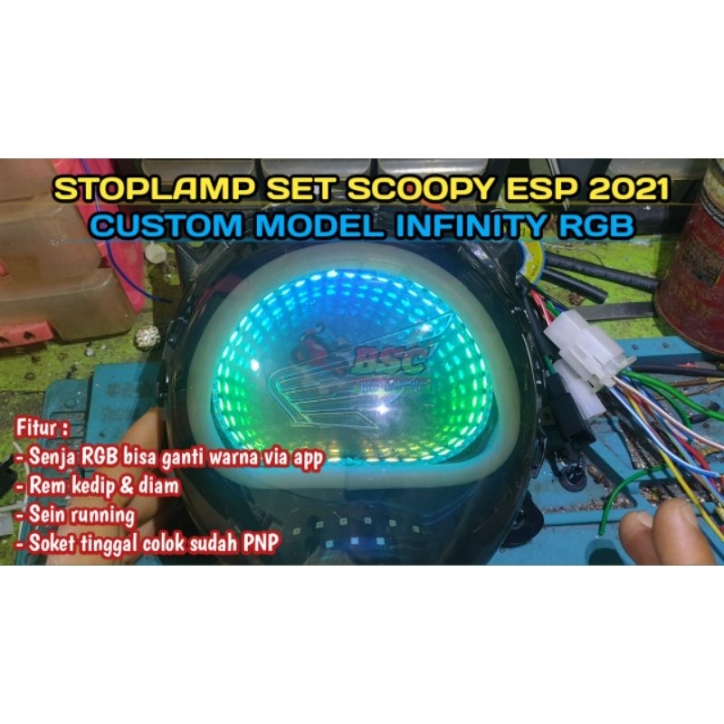 STOPLAMP SCOOPY ESP 2021 CUSTOM INFINITY RGB