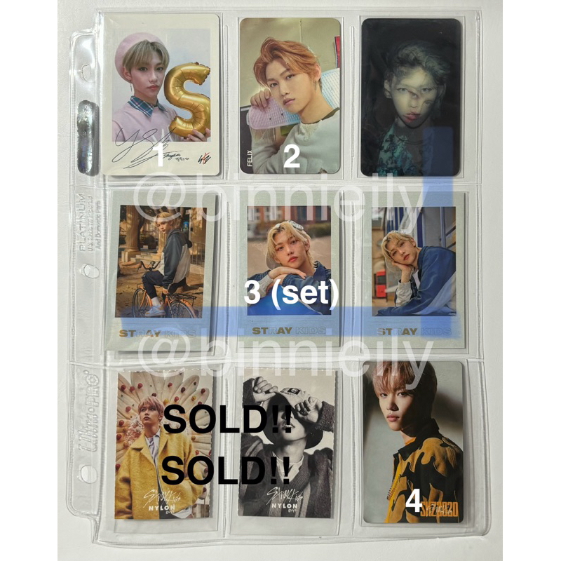 [ Baca Deskripsi ] Official Stray Kids Photocard Felix Hyunjin I.N Han Changbin Leeknow Bangchan pt.