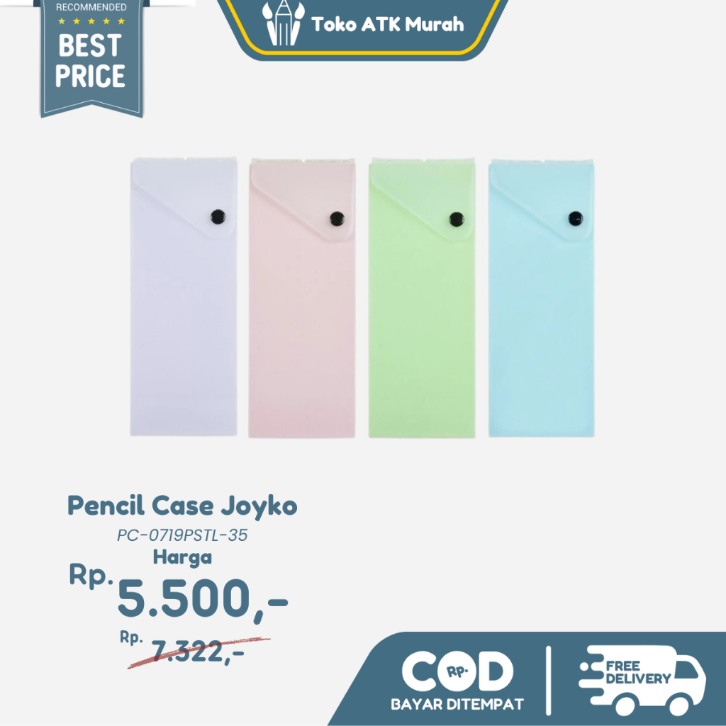 

Pencil Case / Tempat Pensil Pastel Joyko PC-0719PSTL-35