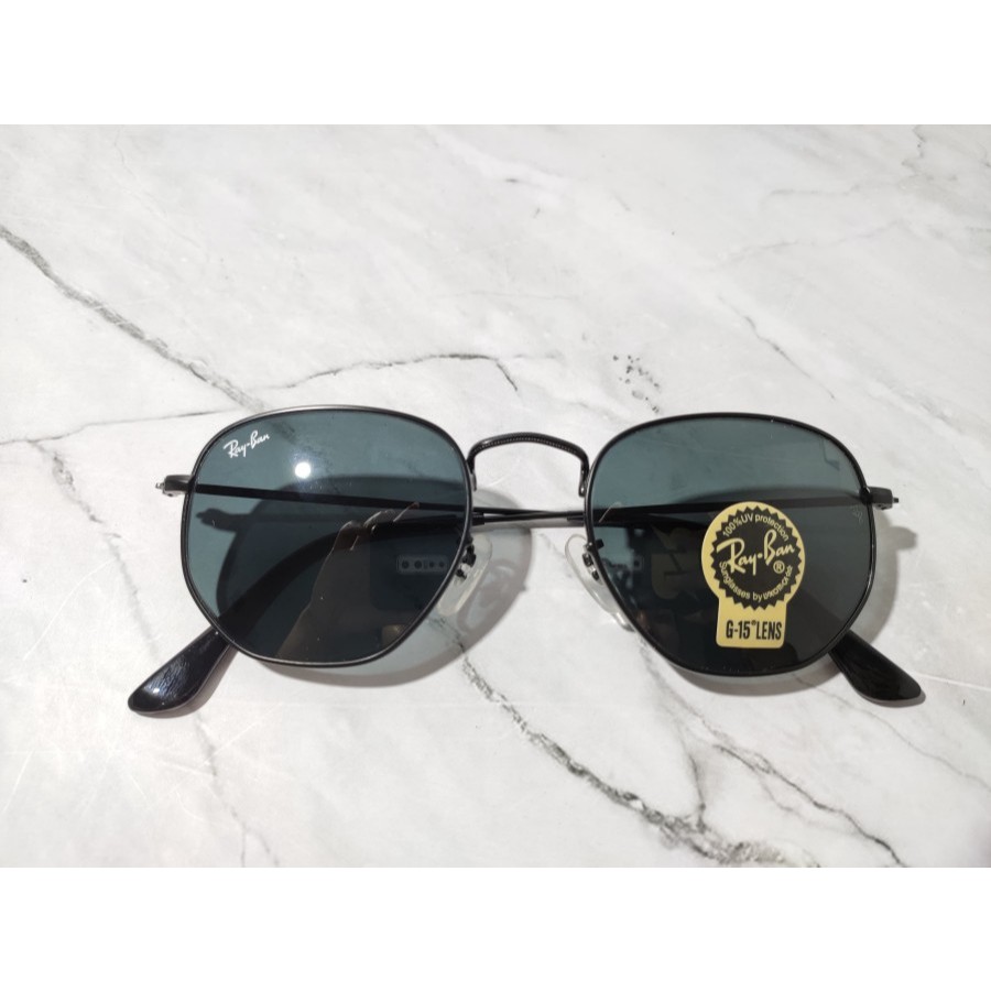 Kacamata Rayban Hexagonal Black Size 51 Oginal
