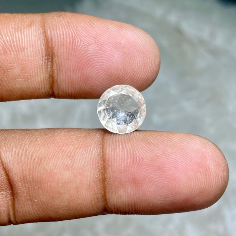 Natural White Topaz Batu White Topas Natural Colourless Topaz Batu Topas Putih dim 10.5mm