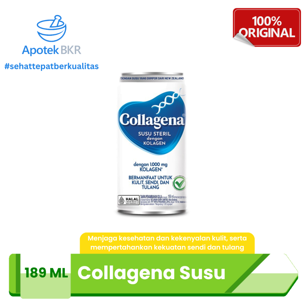 

Collagena Susu Steril Siap Minum Kaleng 189 Ml