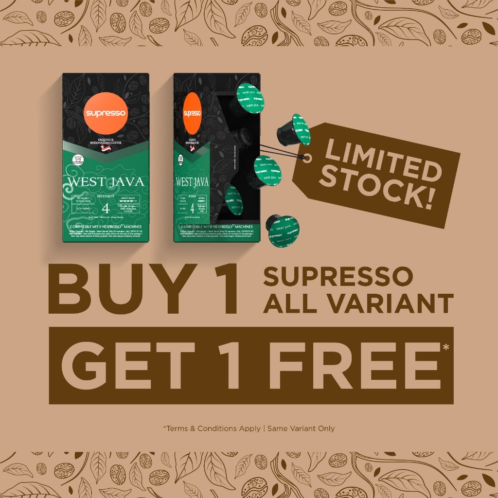 

Supresso West Java Coffee Capsules / Kopi Kapsul | Nespresso Compatible