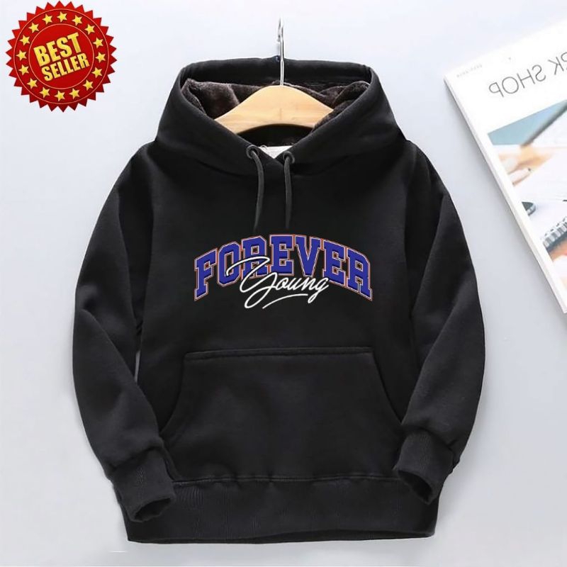sweter hoodie anak laki laki dan perempuan/ logo spmpel forever yong unisex logo simpel keren