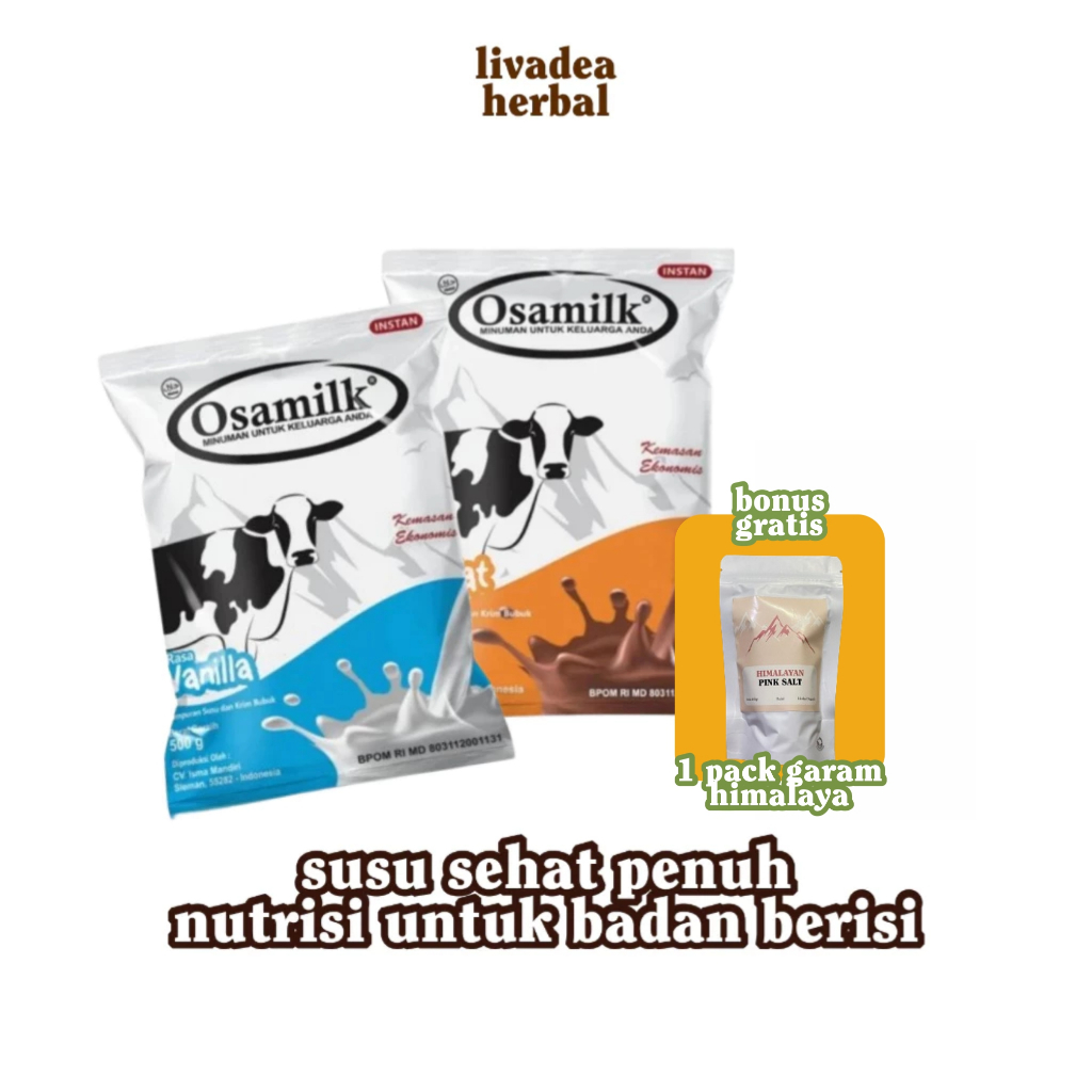 

SUSU OSAMILK ORIGINAL 100% Penggemuk Badan & Penambah Nafsu Makan 300gr dan 500gr