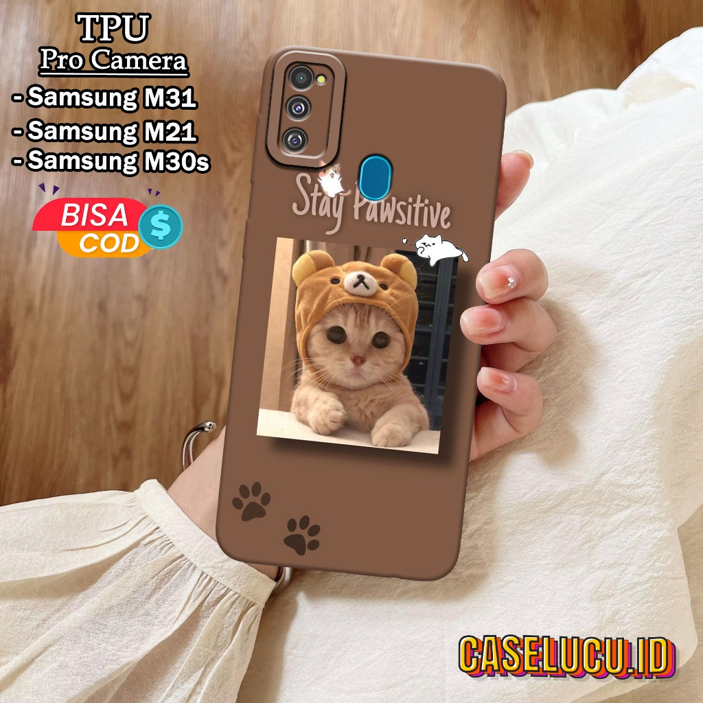 Casing Hp Samsung Galaxy M31 / M21 / M30s / M31 Prime Fashion Case Kucing Case Hp Samsung Galaxy M31