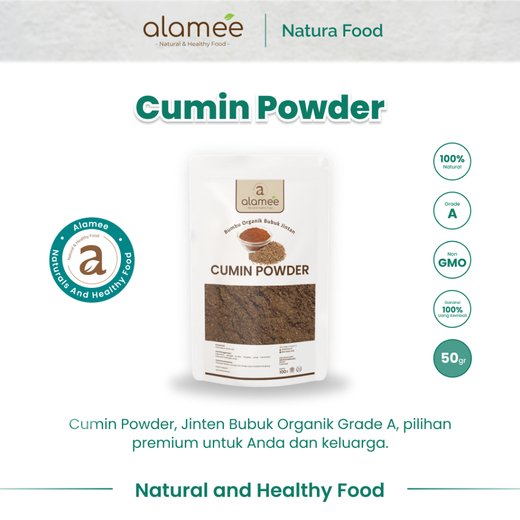 

ALAMEE Jintan Bubuk Cumin Powder Bumbu Dapur Instan Jinten Ground Caraway Seasoning 50 Gram