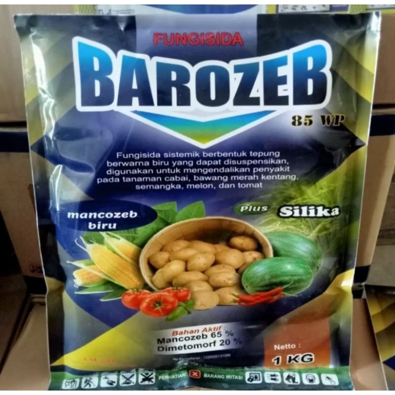 Fungisida Barozeb 85WP 1 KG | Fungisida Barozeb 1 Kg Mankozeb biru Plus silika