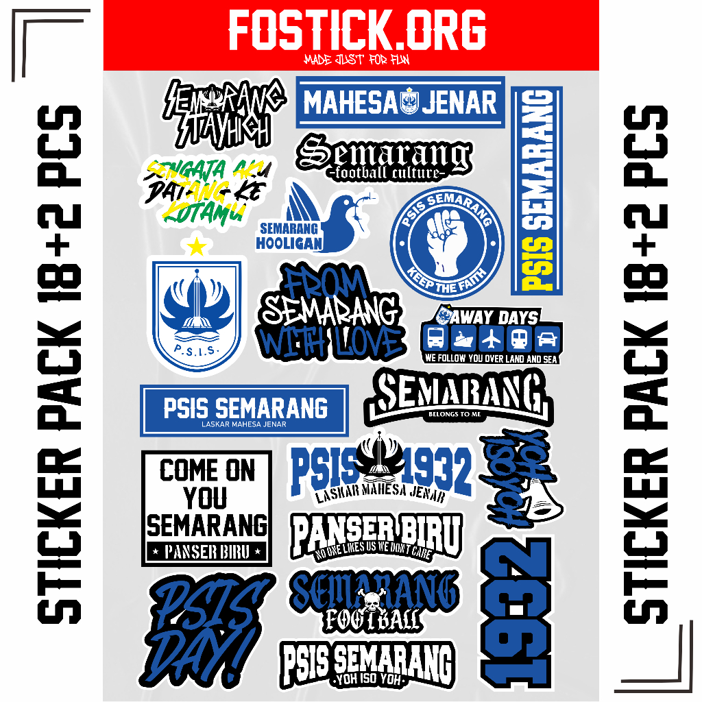 

STICKER PACK PSIS SEMARANG | STIKER PACK PSIS SEMARANG [18+2pcs]
