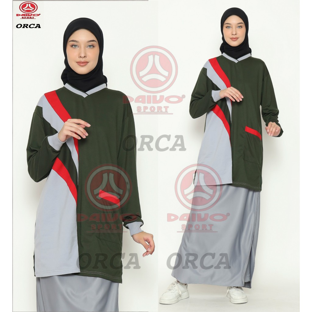 Setelan Baju Senam Muslimah Rok Celana / Model Celana Rok Muslimah Setelan Olahraga Wanita Muslimah