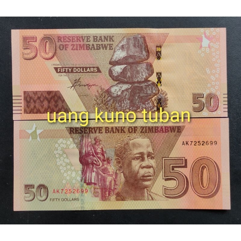 Uang asing Zimbabwe 50 Dollar
